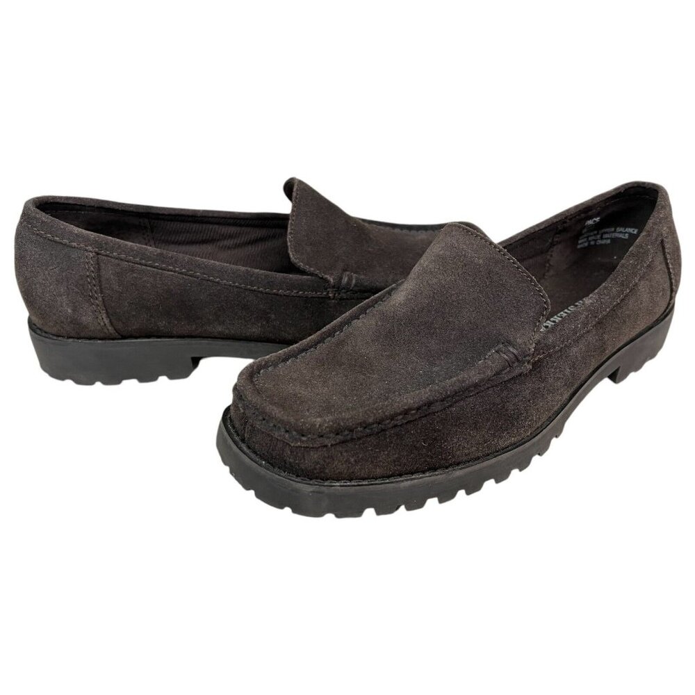 High Sierra Suede Women Loafers Moccasin 8.5M Chocolate Brown Casual Comfort